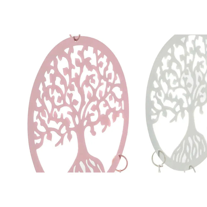 Hanging decoration DKD Home Decor Tree White Beige Grey Pink 15 x 3 x 44 cm (4 Units) - Декорация и Осветление<<<Дом