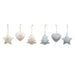Hanging decoration DKD Home Decor White Grey Metal 7 x 2 x 7 cm (6 Pieces) (2 Units) - Декорация и Осветление<<<Дом
