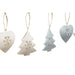 Hanging decoration DKD Home Decor White Grey Metal 7 x 2 x 7 cm (6 Pieces) (2 Units) - Декорация и Осветление<<<Дом