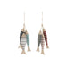 Hanging decoration Home ESPRIT Blue Red Multicolour Fish 5 x 2 x 20 cm (2 Units) - Декорация и Осветление<<<Дом