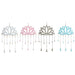 Hanging decoration Home ESPRIT Blue White Grey Pink Iron Oriental Lotus Flower (4 Units) - Декорация и Осветление<<<Дом