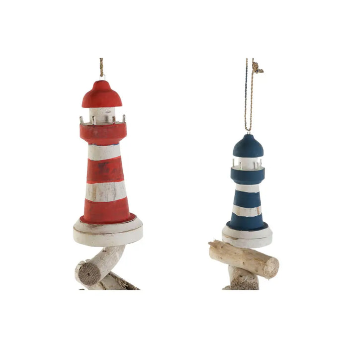 Hanging decoration Home ESPRIT Blue White Red Headlight 12 x 4 x 100 cm (2 Units) - Декорация и Осветление<<<Дом