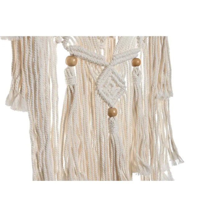 Hanging decoration Home ESPRIT Cream Natural Boho Macrame (2 Units) - Декорация и Осветление<<<Дом