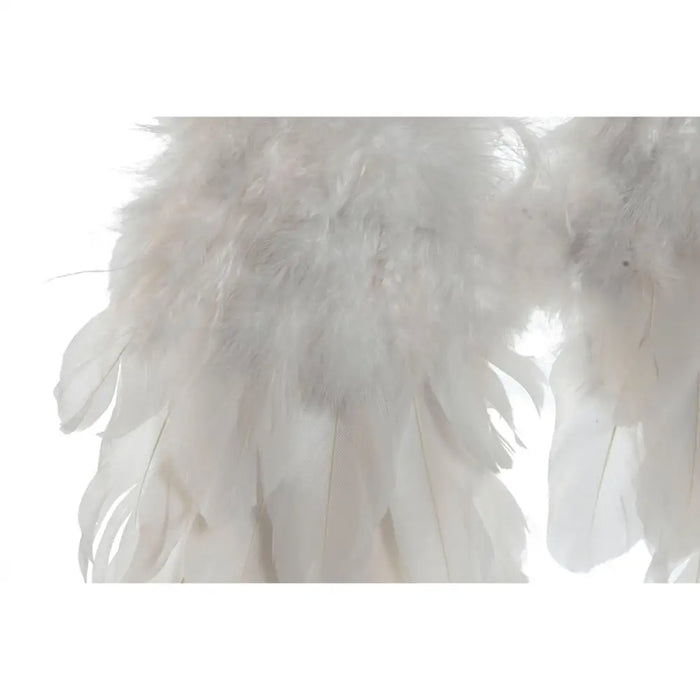 Hanging decoration Home ESPRIT White Golden Feather 28 x 4 x 33 cm (2 Units) - Декорация и Осветление<<<Дом