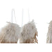 Hanging decoration Home ESPRIT White Golden Feather 28 x 4 x 33 cm (2 Units) - Декорация и Осветление<<<Дом