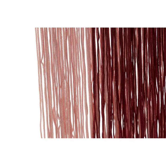 Hanging mirror DKD Home Decor Burgundy Light Pink Fringe 33,5 x 1 x 54 cm (2 Units) (2 Pieces) - Декорация и