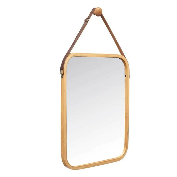 Hanging mirror Gift Decor Natural Rectangular 34 x 41,5 x 1,5 cm (6 Units) - Декорация и Осветление<<<Дом