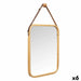 Hanging mirror Gift Decor Natural Rectangular 34 x 41,5 x 1,5 cm (6 Units) - Декорация и Осветление<<<Дом