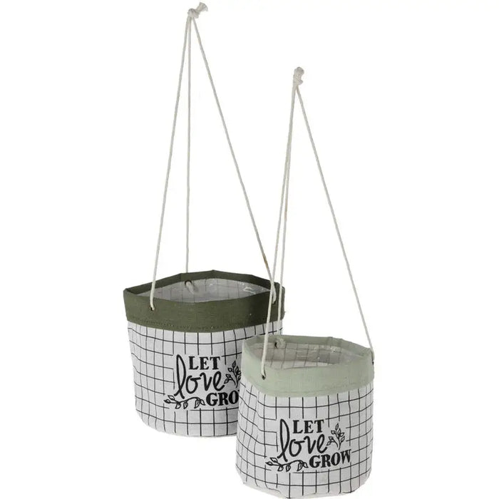HANGING POT F17CM TEXTILE H & S COLLECTION MA1000390 - Саксии<<<Саксии кашпи и
