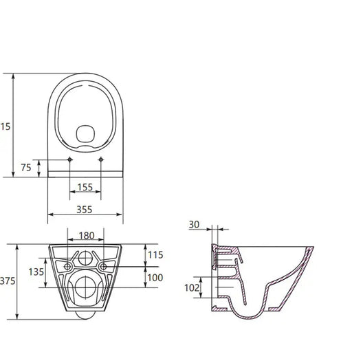 HANGING TOILET SET WITH SEAT CERSANIT ECO OVAL - Тоалетни чинии<<<Санитарна керамика и аксесоари<<<Баня<<<Praktiker