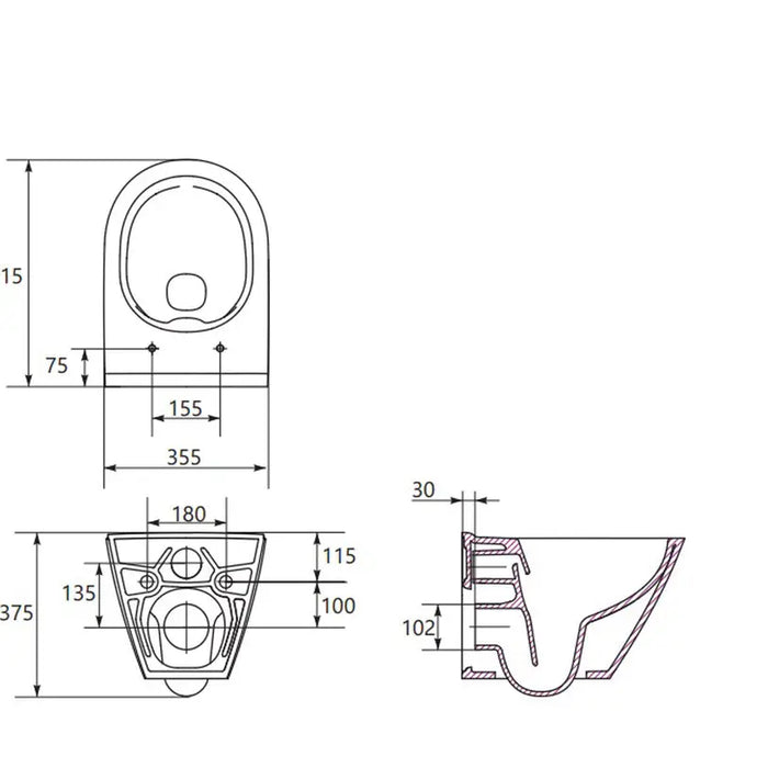HANGING TOILET SET WITH SEAT CERSANIT ECO OVAL - Тоалетни чинии<<<Санитарна керамика и аксесоари<<<Баня<<<Praktiker