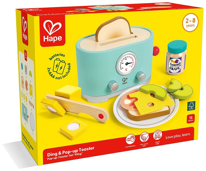 CHILDREN'S TOASTER SET WITH ACCESSORIES HAPE