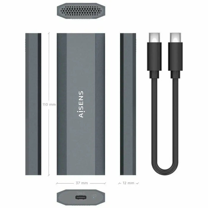 Hard drive case Aisens ASM2-029GR - Компютър Мрежи и компоненти<<<Компютри| Електроника<<<BigBuy&&&Твърди