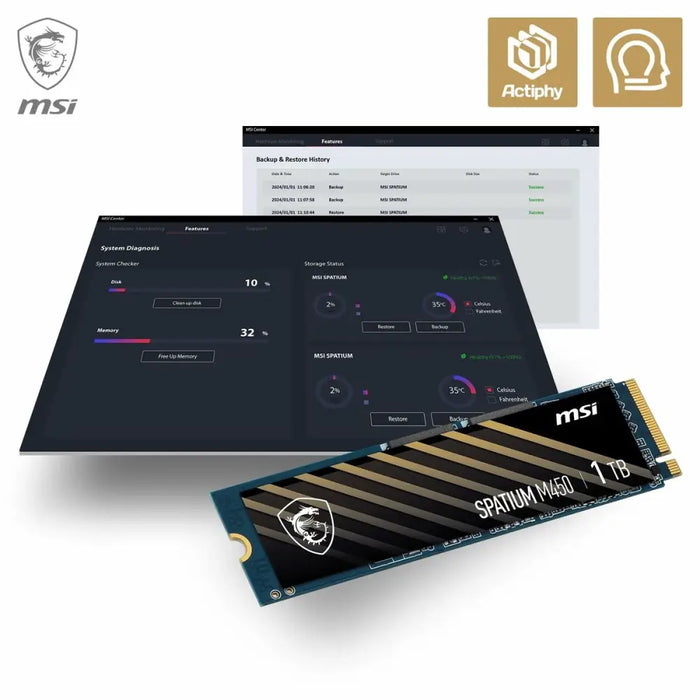 Hard Drive MSI SPATIUM M450 500 GB SSD - Компютър Мрежи и компоненти<<<Компютри| Електроника<<<BigBuy&&&Твърди