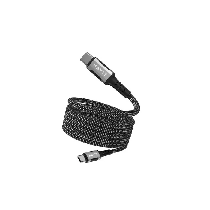 Havit CB6297 - Magnetic cable USB type C to USB type C 1m (black) - USB cablesAKG-KAB<<<GSM accessoriesAKG<<<ActionPL