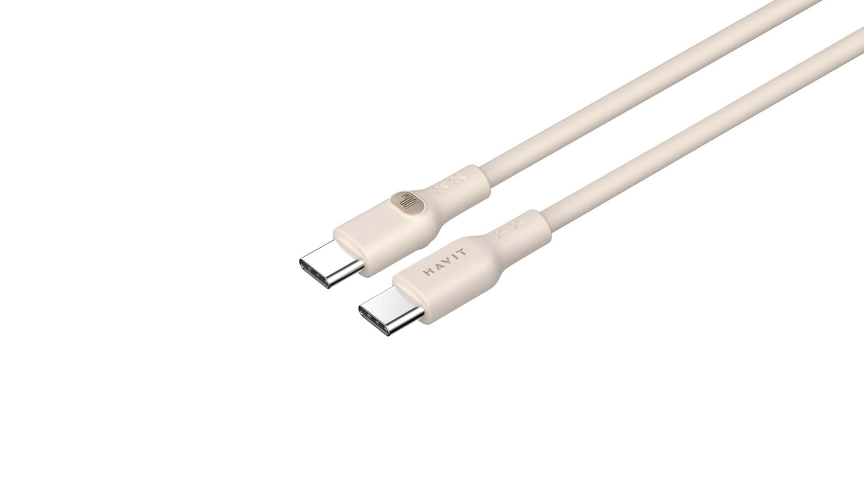 Havit CB6284 - USB Type C to USB Type C cable, 2.0 m (beige)