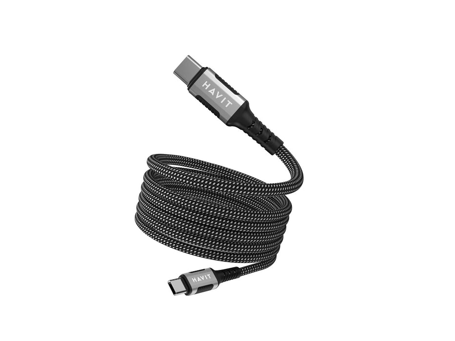 Havit CB6297 - Magnetic cable USB type C to USB type C, 1m (black)