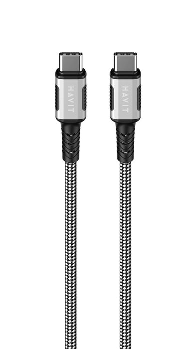 Havit CB6297 - Magnetic cable USB type C to USB type C, 1m (black)