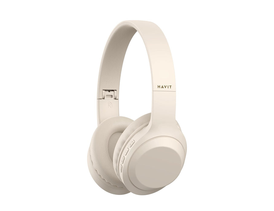 Havit H628BT - wireless on-ear headphones, beige