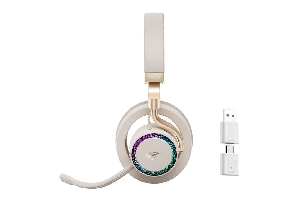 Havit Fuxi-H8 - wireless gaming headphones (gold)