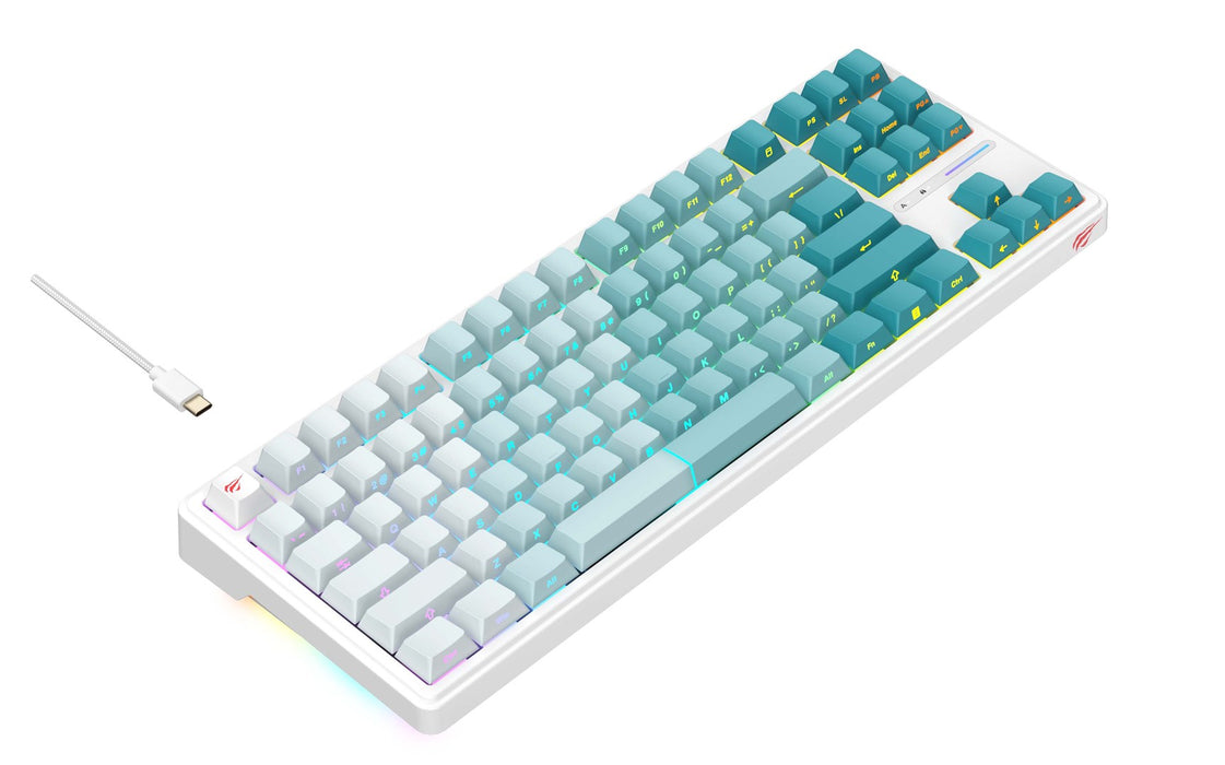 Havit KB901L - gaming keyboard (white and green)