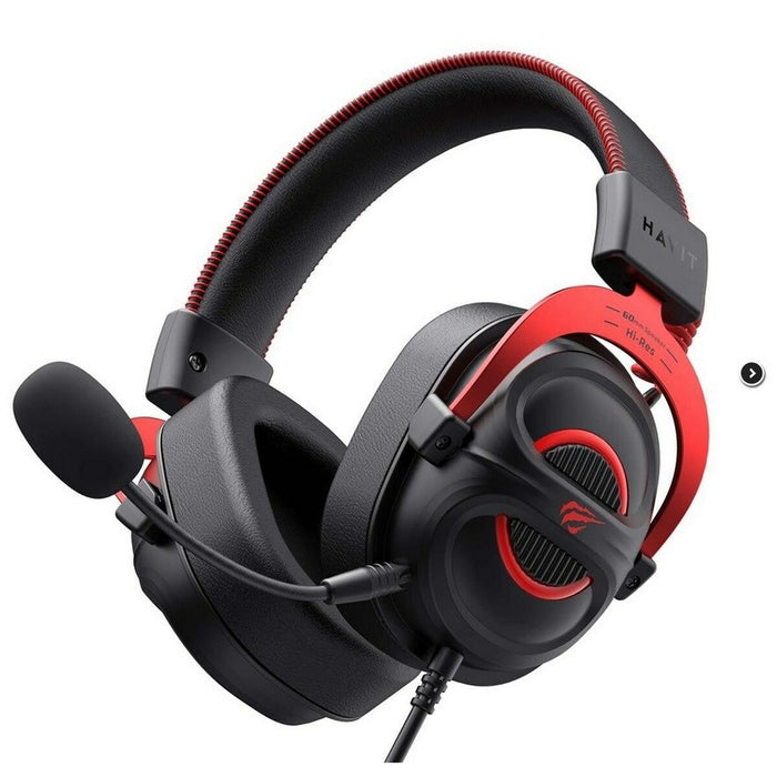 Gaming Headset with Microphone Havit H2002E Pro Black Red