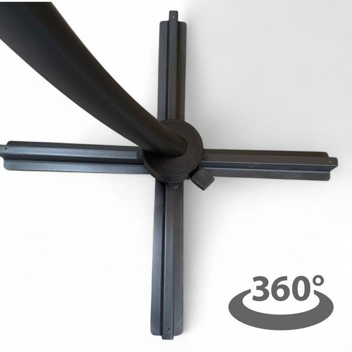 UMBRELLA F350CM WITH PUSH AND LED LIGHT HD HD-10813