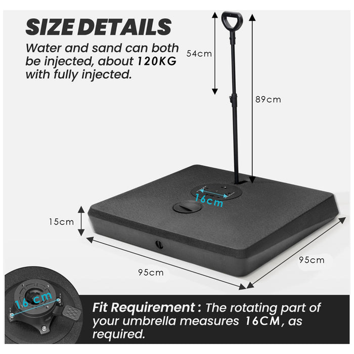 UMBRELLA BASE 360C WITH HANDLE HD HD-10814