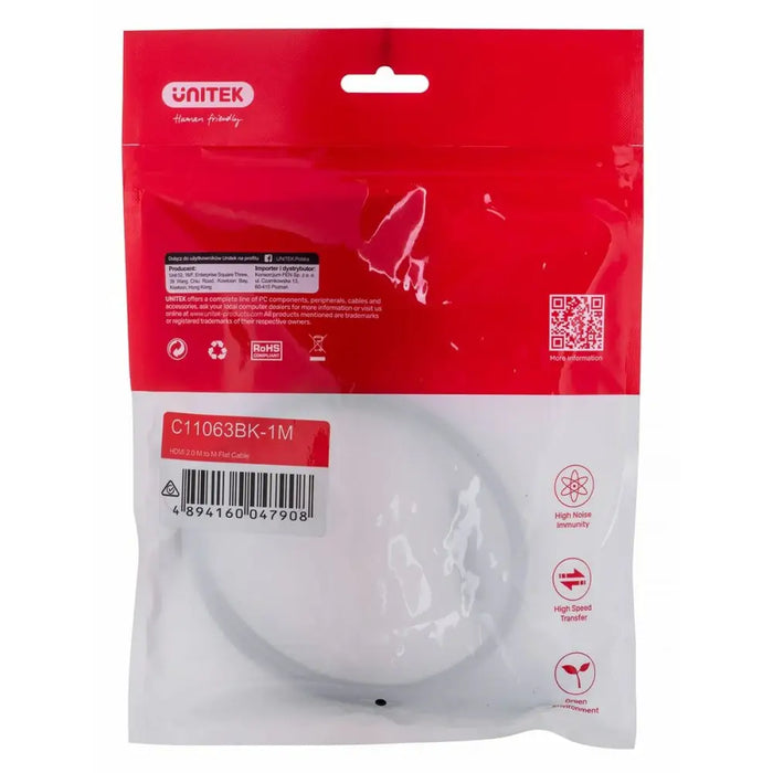 HDMI Cable Unitek C11063BK-1M Black 1 m - Адаптери<<<Компютър Кабели и адаптери<<<Компютри| Електроника<<<BigBuy&&&HDMI