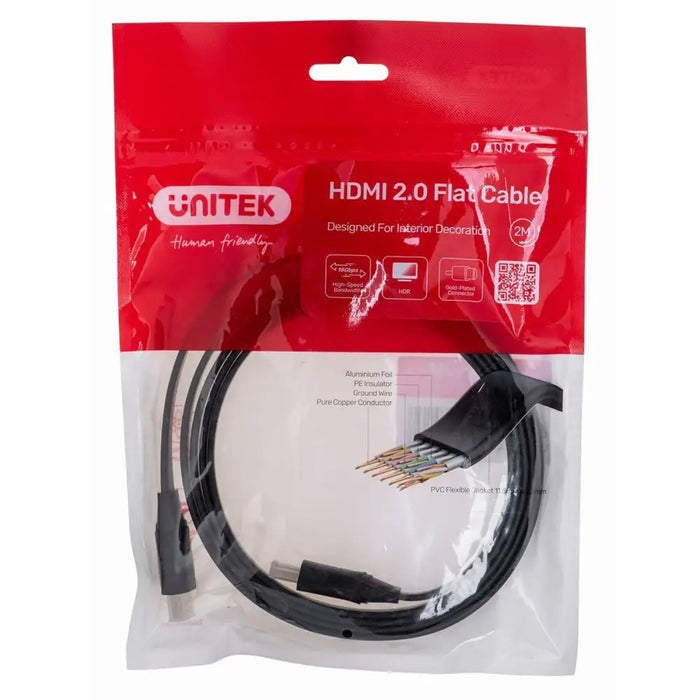 HDMI Cable Unitek C11063BK-2M 2 m - Адаптери<<<Компютър Кабели и адаптери<<<Компютри| Електроника<<<BigBuy&&&HDMI