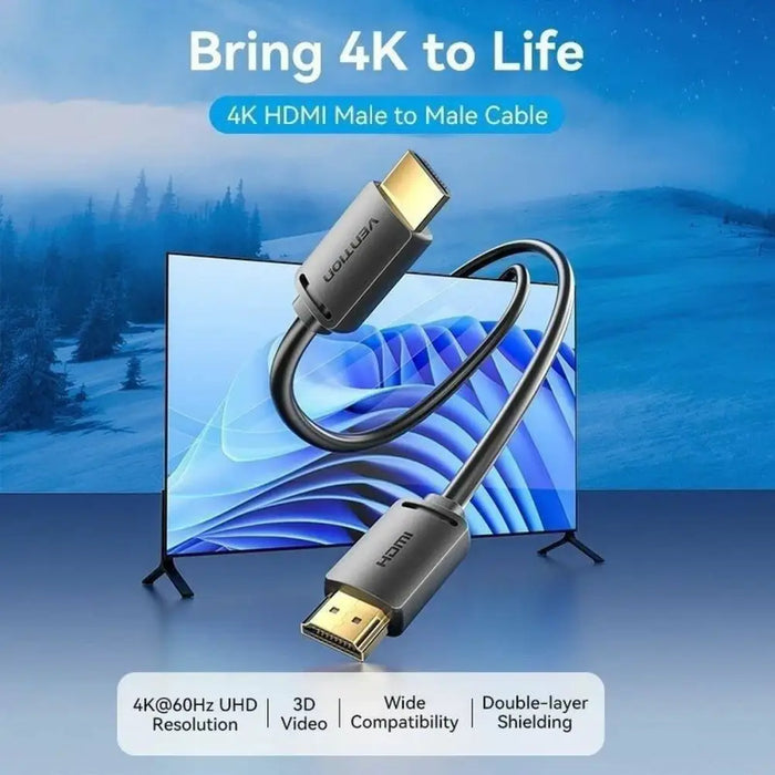 HDMI Cable Vention ALJBH 2 m - Компютър Кабели и адаптери<<<Компютри| Електроника<<<BigBuy&&&Адаптери<<<Компютър Кабели