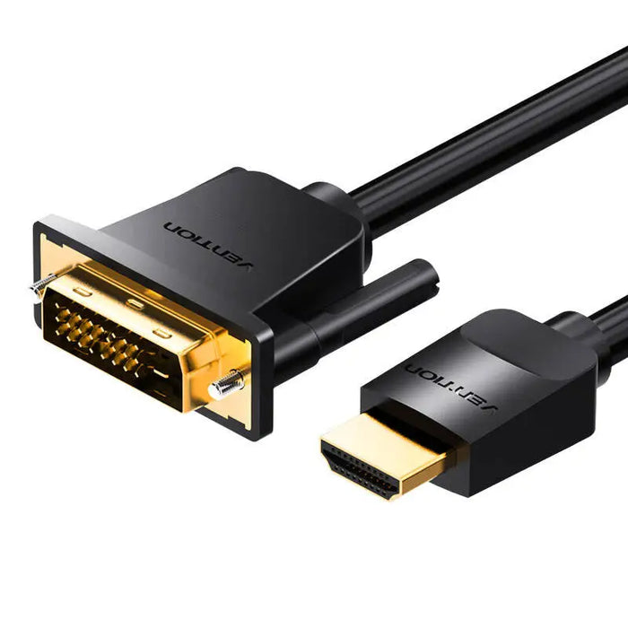 HDMI to DVI (24 + 1) Cable Vention ABFBH 2m 4K 60Hz/ 1080P 60Hz (black) - Video cables<<<Cables<<<IT