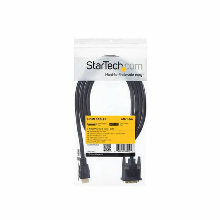 HDMI to DVI adapter Startech HDMIDVIMM6 Black - Електроника Телевизори<<<Компютри| Електроника<<<BigBuy&&&Аудио и Видео