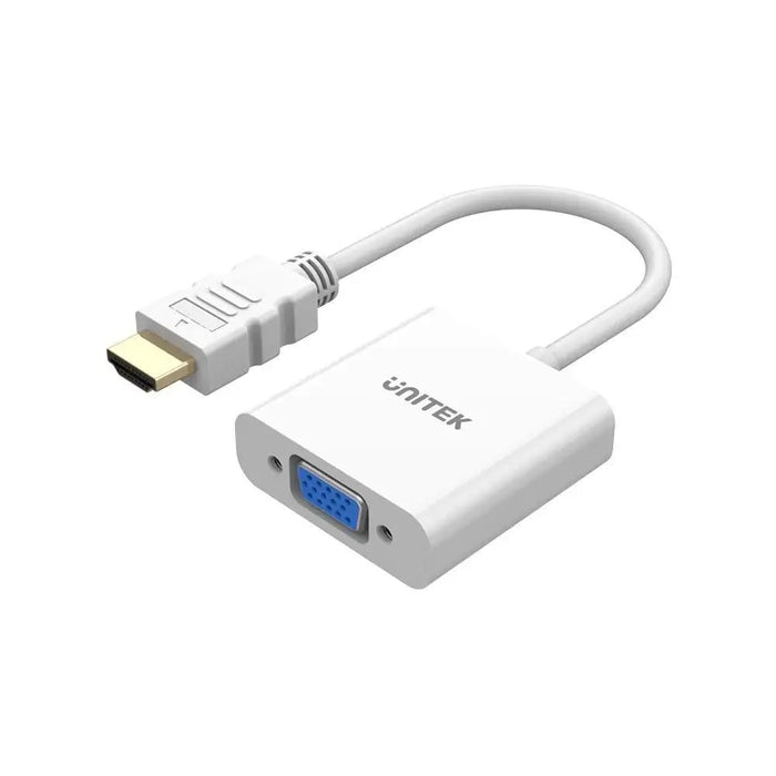 HDMI to VGA Adapter Unitek Y-6333C01 White - AdaptersKBA-ADA<<<Cables and adaptersKBA<<<ActionPL&&&Компютър Кабели и