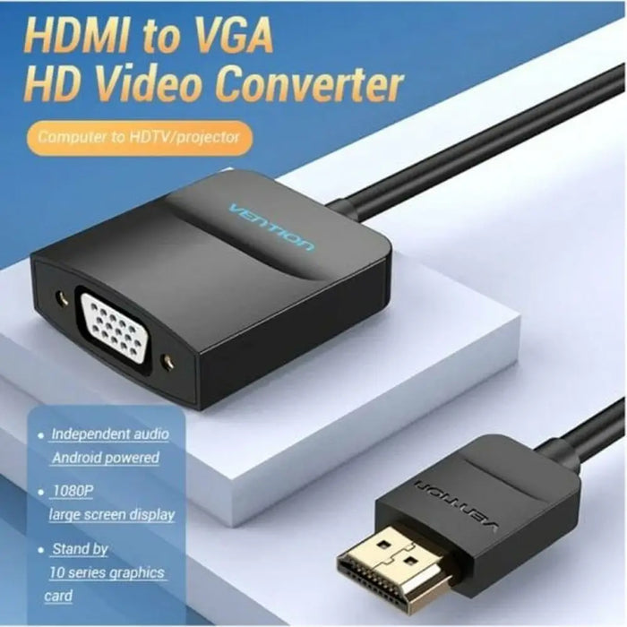 HDMI to VGA Adapter Vention 42154 Black 15 cm - Компютър Кабели и адаптери<<<Компютри|