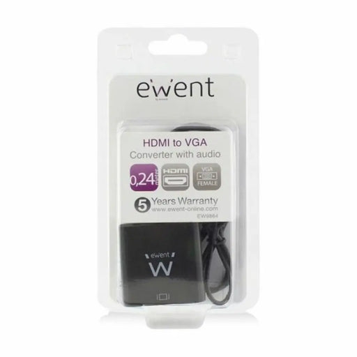 HDMI to VGA with Audio Adapter Ewent AISCCI0306 EW9864 0,23 m Black - Електроника Телевизори<<<Компютри|