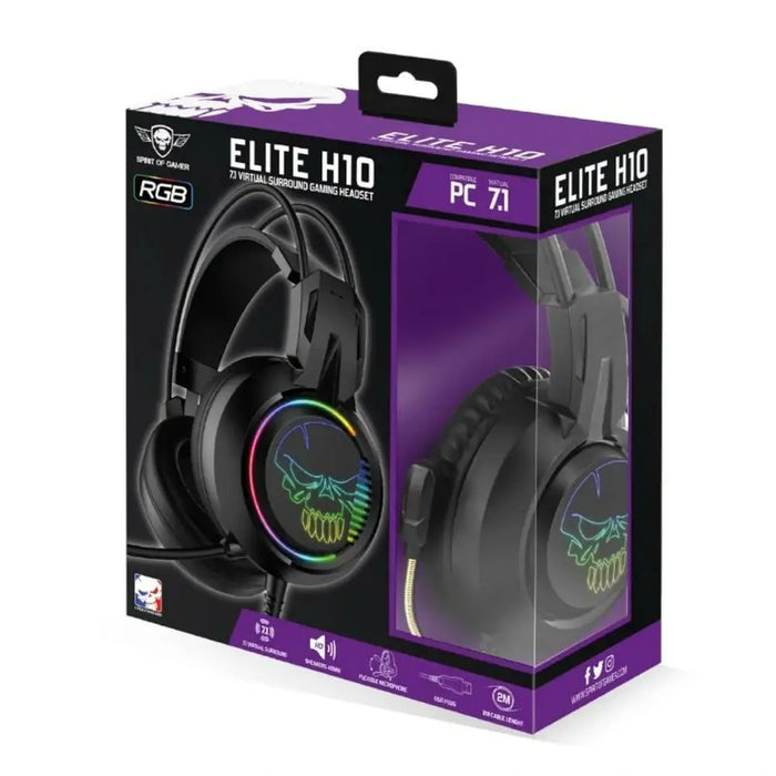 Headphone with Microphone Spirit of Gamer Elite H10 Black - Електроника Телефони и таблети<<<Компютри|