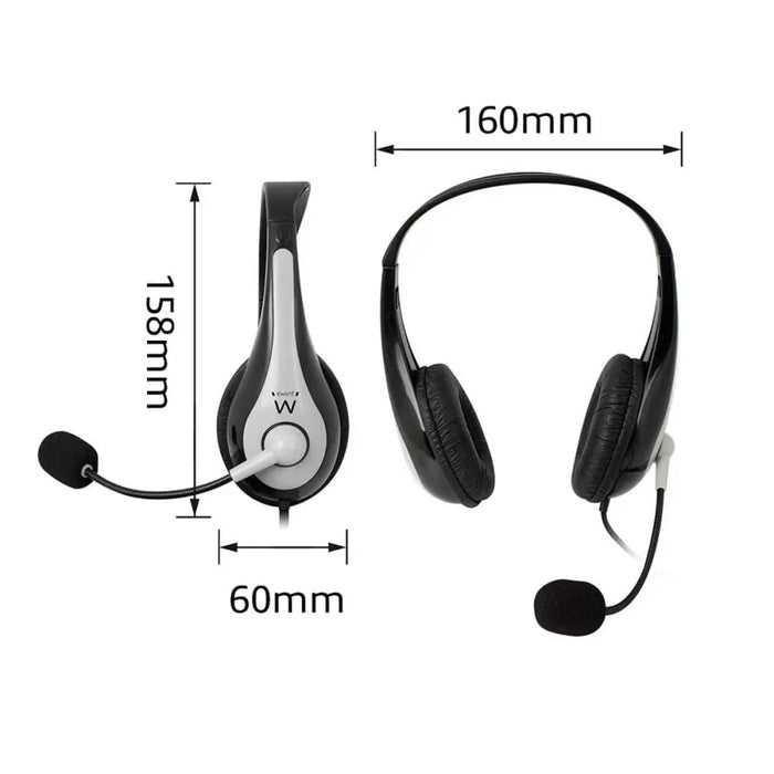 Headphones Ewent EW3565 White Black - Електроника Периферни и резервни части<<<Компютри|