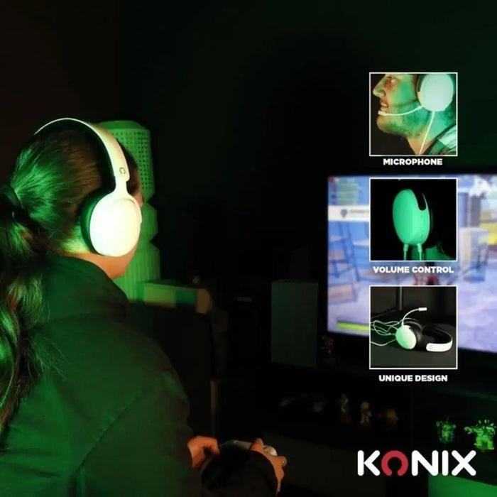 Headphones KONIX Black - Микрофони и слушалки<<<Електроника Периферни и резервни части<<<Компютри| Електроника<<<BigBuy