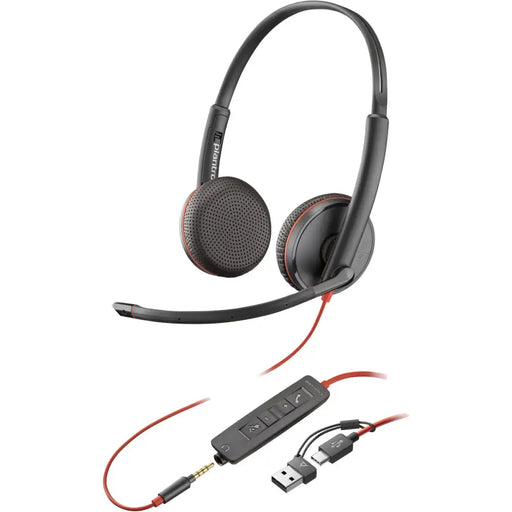 Headphones Poly 8X229AA Black - Електроника Периферни и резервни части<<<Компютри| Електроника<<<BigBuy&&&Микрофони и