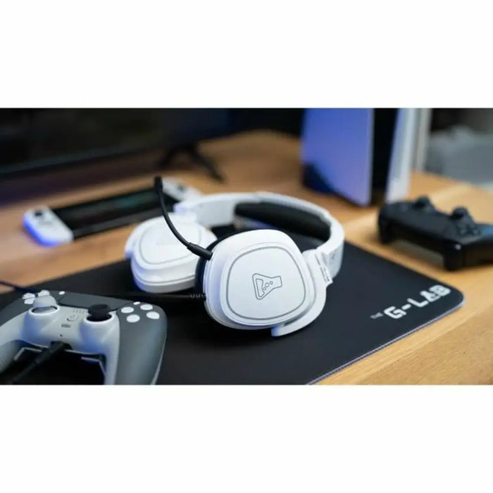 Headphones The G-Lab White - Компютър Игри<<<Компютри| Електроника<<<BigBuy&&&Гейминг Слушалки<<<Компютър