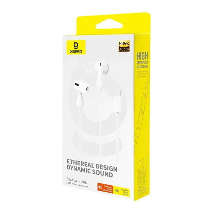 Headphones with Microphone Baseus Encok CZ20 White Black - Микрофони и слушалки<<<Електроника Периферни и резервни