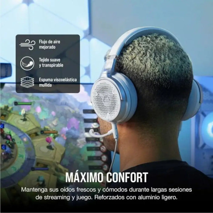 Headphones with Microphone Corsair White - Електроника Периферни и резервни части<<<Компютри|