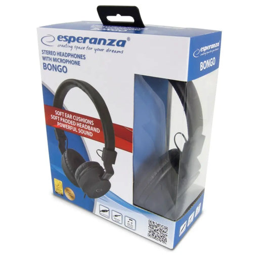 Headphones with Microphone Esperanza EH212K Black - Слушалки с Микрофон<<<Електроника Телефони и таблети<<<Компютри|