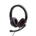Headphones with Microphone GEMBIRD MHS-03-BKRD Black Red - Микрофони и слушалки<<<Електроника Периферни и резервни
