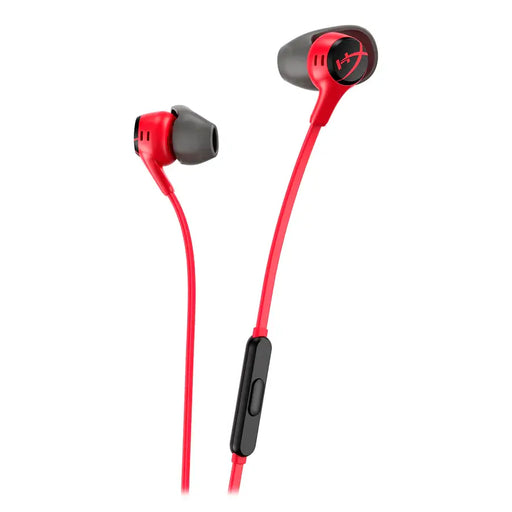 Headphones with Microphone HyperX Earbuds II Red - Геймърски слушалки<<<Геймърска периферия<<<ValiAPI&&&Електроника