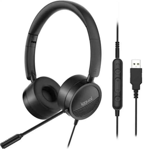 Headphones with Microphone iggual iggual Black - Електроника Телефони и таблети<<<Компютри|
