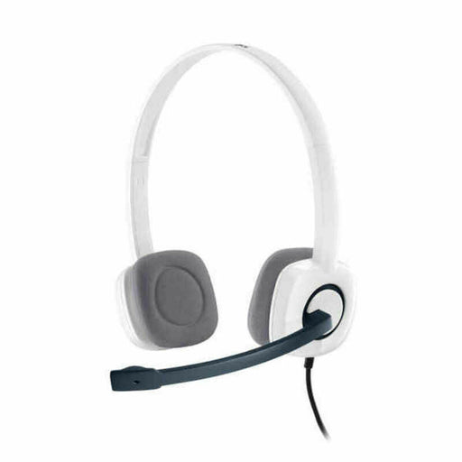 Headphones with Microphone Logitech White - Компютър Игри<<<Компютри| Електроника<<<BigBuy&&&Гейминг