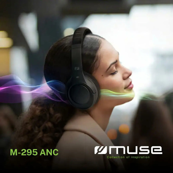 Headphones with Microphone Muse M295ANC Black Grey - Електроника Периферни и резервни части<<<Компютри|