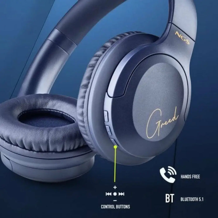 Headphones with Microphone NGS ARTICAGREEDBLUE Blue - Електроника Звук<<<Компютри| Електроника<<<BigBuy&&&Блуту